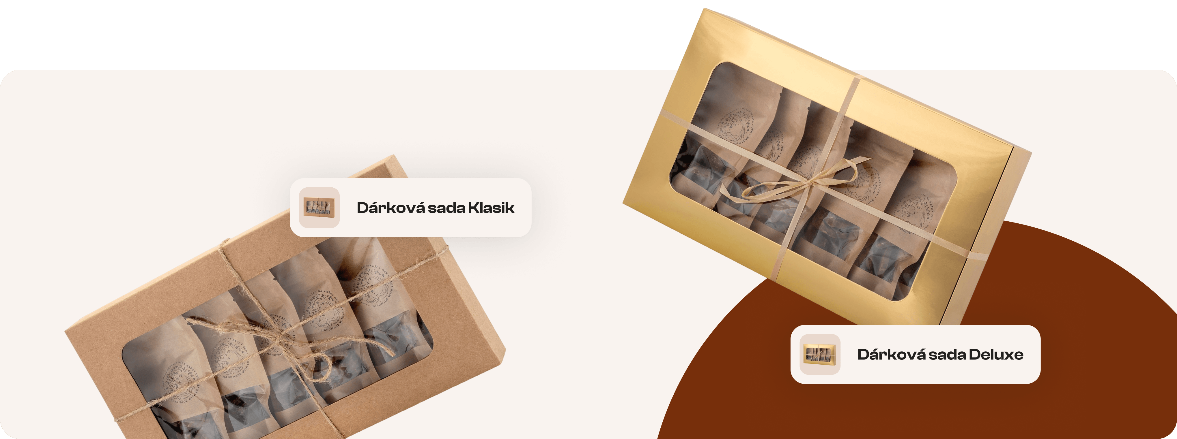Dárková sada Klasik a Deluxe s datlovými dobrotami